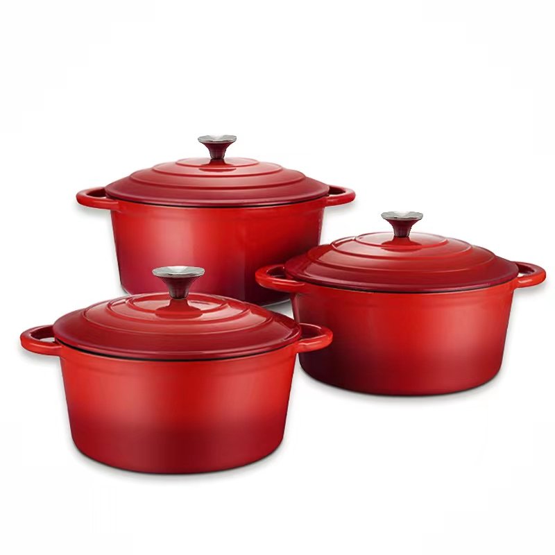 Factory Direct Selling Pot Casserole Enamel Cast Iron Dutch Oven Cookware Sets