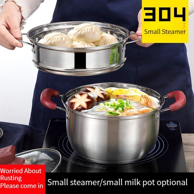 Wholesale Multifunction New Arrival Cookware Set Stainless Steel Kitchen soup & stock pots With handle