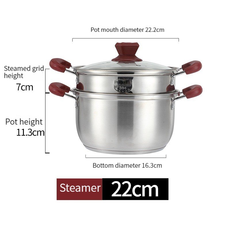 Wholesale Multifunction New Arrival Cookware Set Stainless Steel Kitchen soup & stock pots With handle
