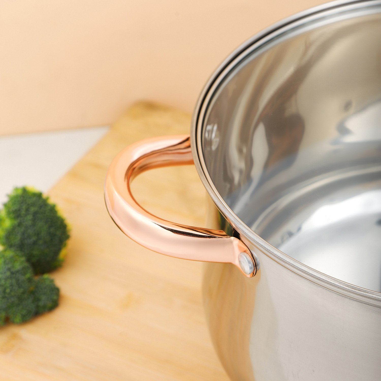 12pcs Stainless Steel Induction Cooking Kitchenware Pot Set Kitchen Cookware Pots and Pans with Casserole Pot