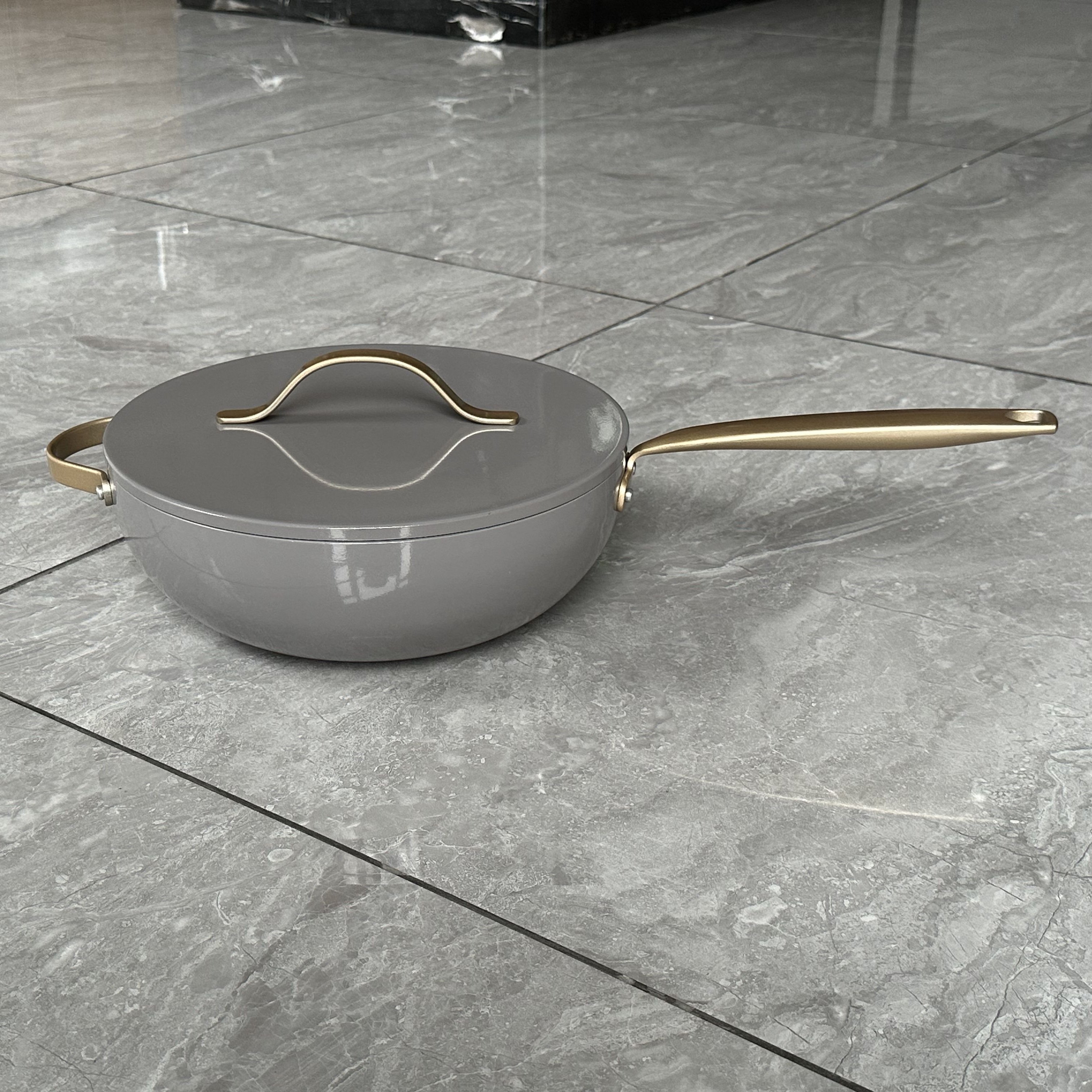 12 Piece kitchen aluminum non-stick induction cookware sets