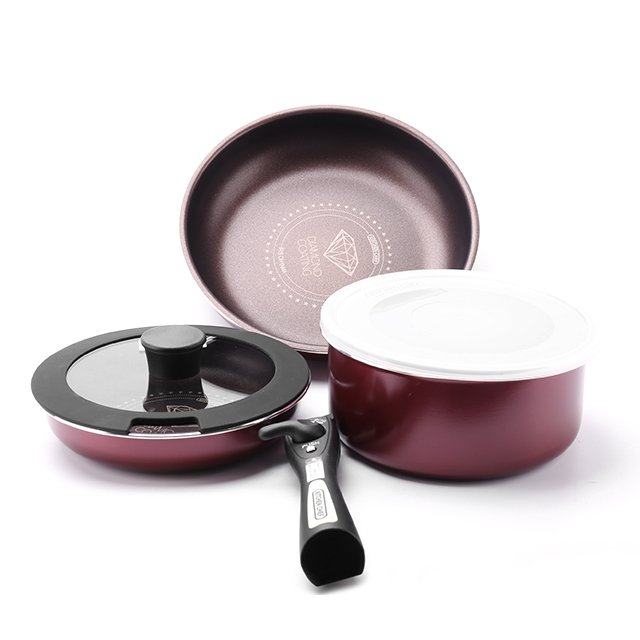 Die cast Kitchen Milk Pots Pans Aluminum Alloy non stick cookware set