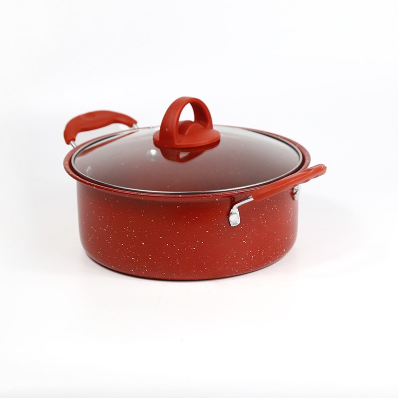 Kitchen Cookware 12 Pcs copper non stick cooking utensil cook ware sets with glass lid