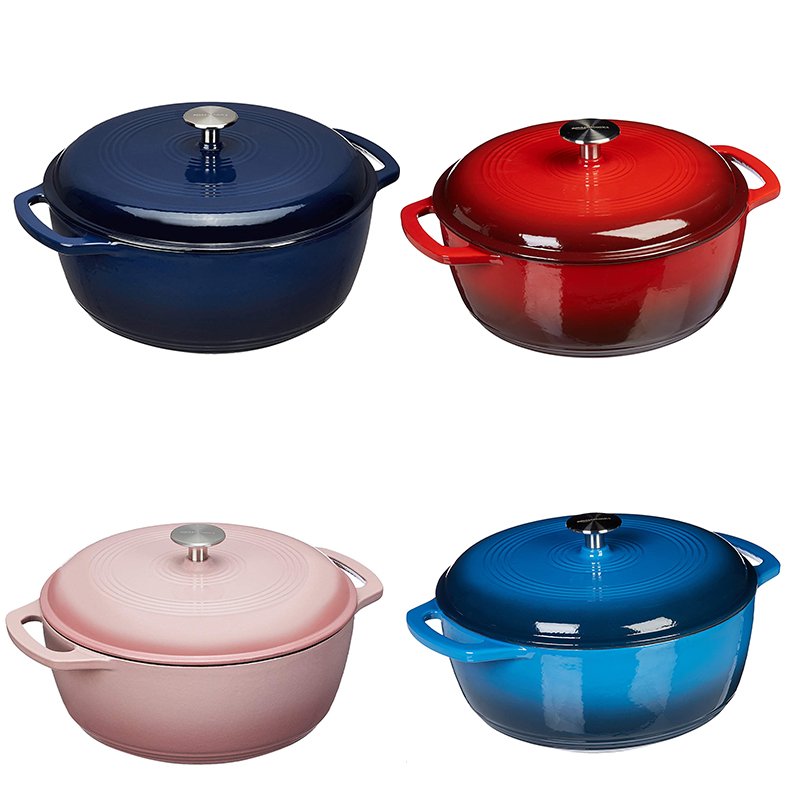 Non-stick Enamel Cast Iron Dutch Oven hot Casserole Carrier cookware set Casserole Pot With Lid