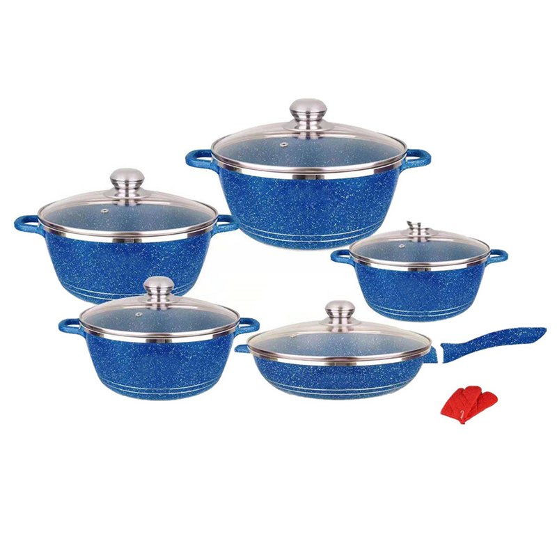 Lowest Price Kitchen Cookware Set Die Casting 15 Pcs Aluminum Non Stick Cookware Sets