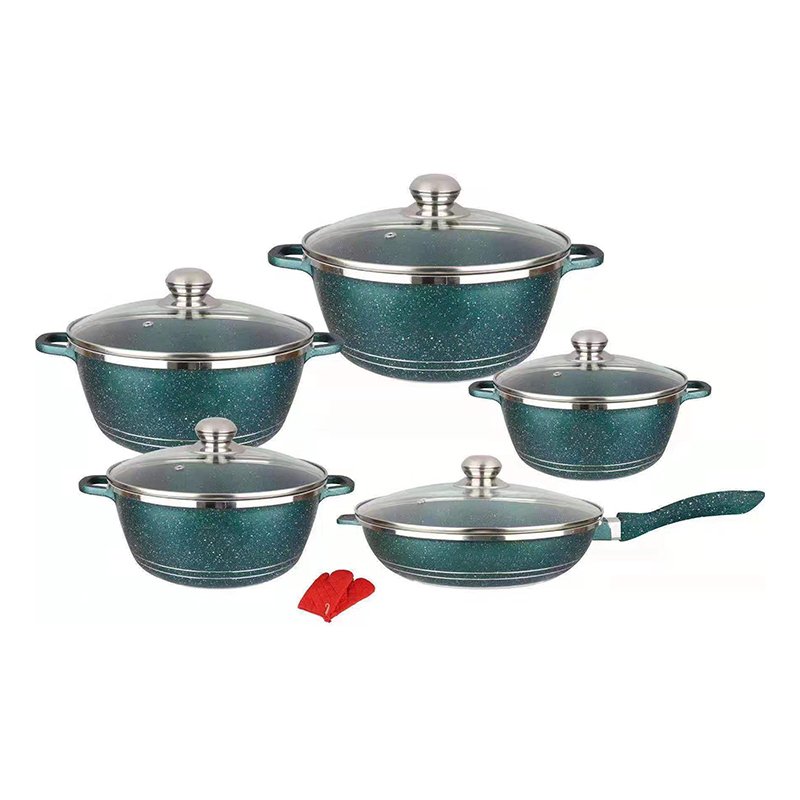 Lowest Price Kitchen Cookware Set Die Casting 15 Pcs Aluminum Non Stick Cookware Sets