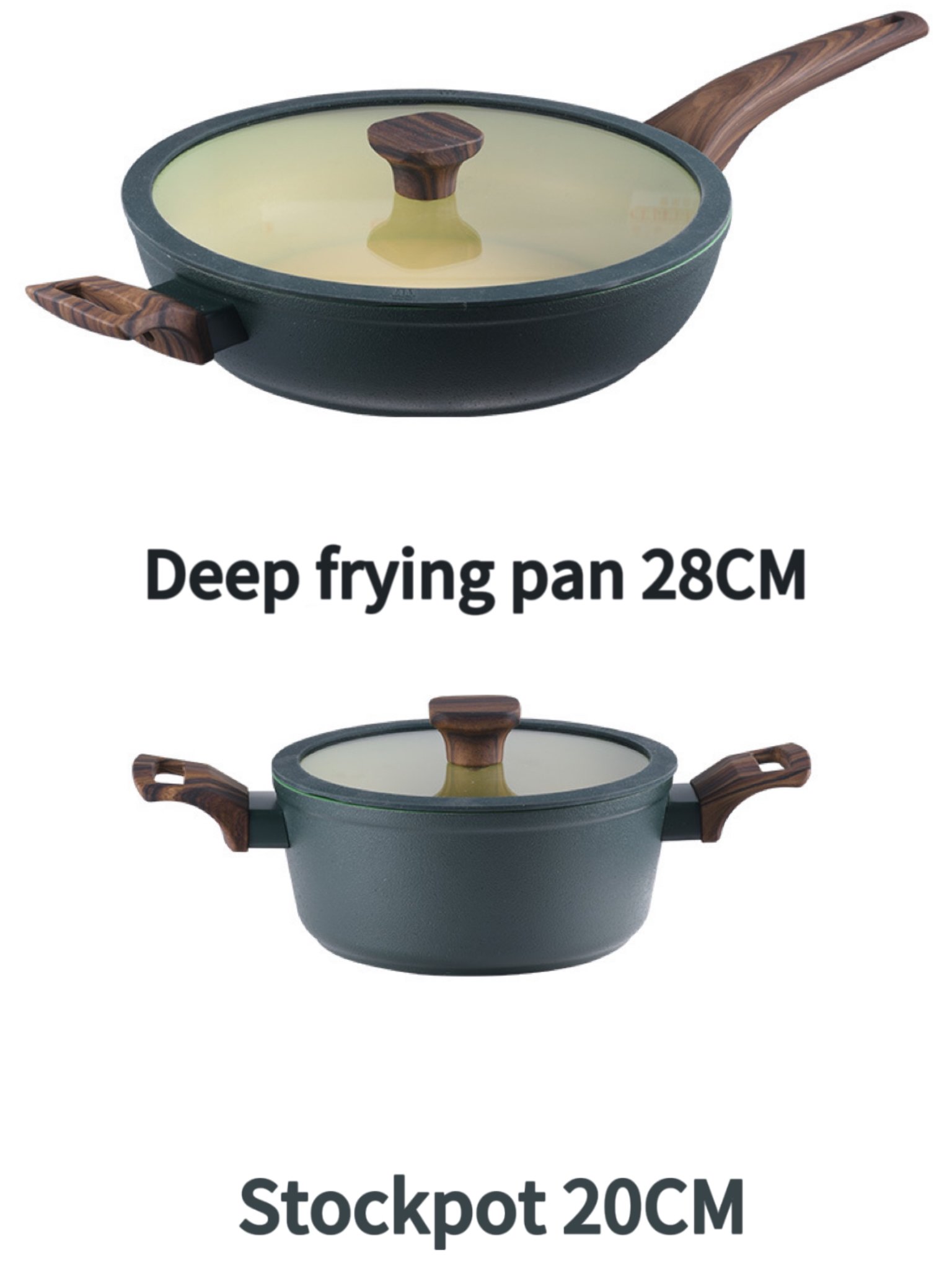 PELITA Manufacture Customized Aluminum Cookware Set 7 Piece Frying Pan With Non-stick Coating