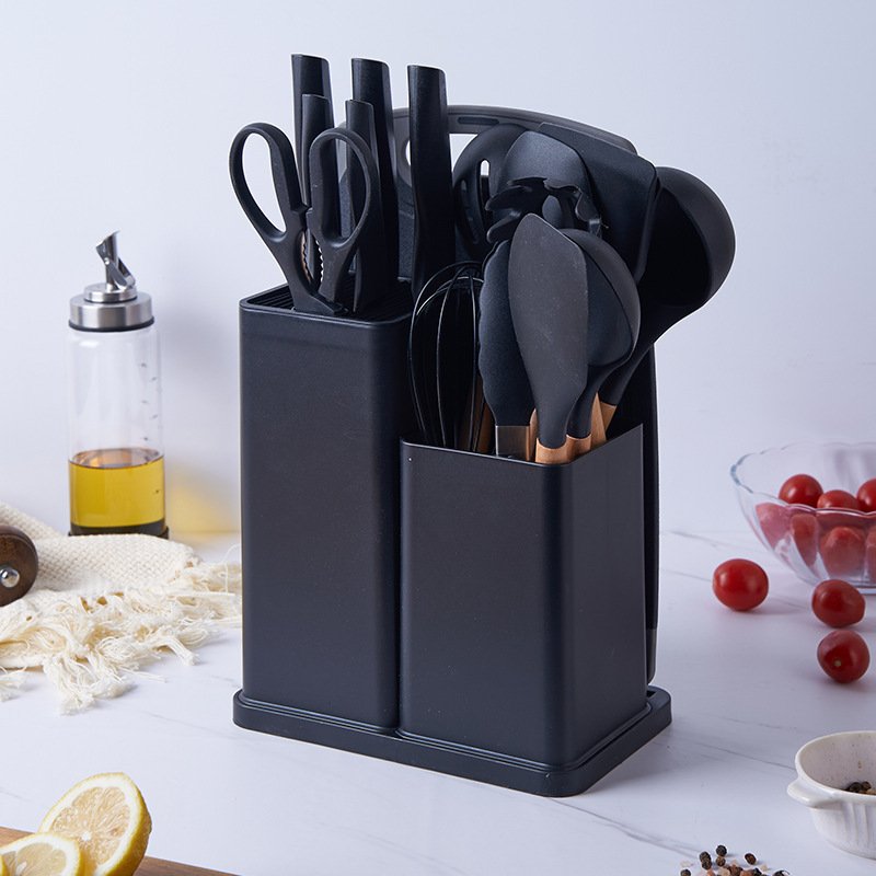 High-Quality Silicone Kitchenware Set with 19 Pieces of Durable Silicone Tools Cookware Set