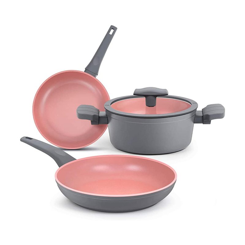 9pcs Forged Coating Aluminium Nonstick Pots and Pans Cookware Set with Lid