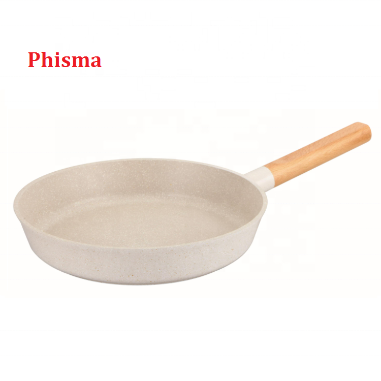 New Collection Aluminium Cookware Sets Nonstick Granite Coating Wood Handle For Kitchen
