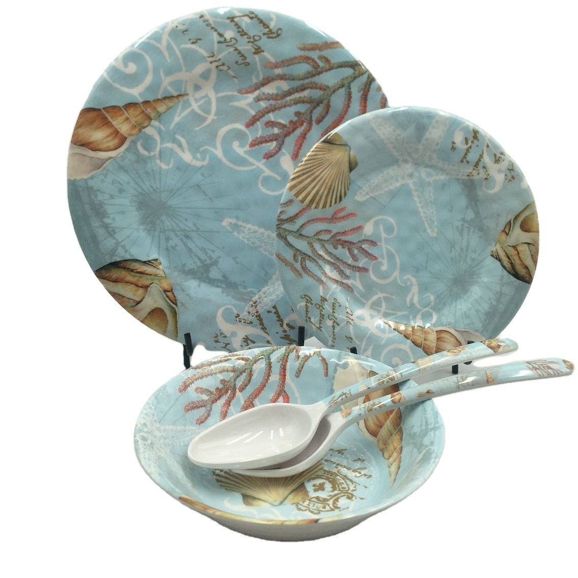 LFGB standard Melamine Dinner Set Wholesale Melamine tableware Western melamine cookware sets hammered surface