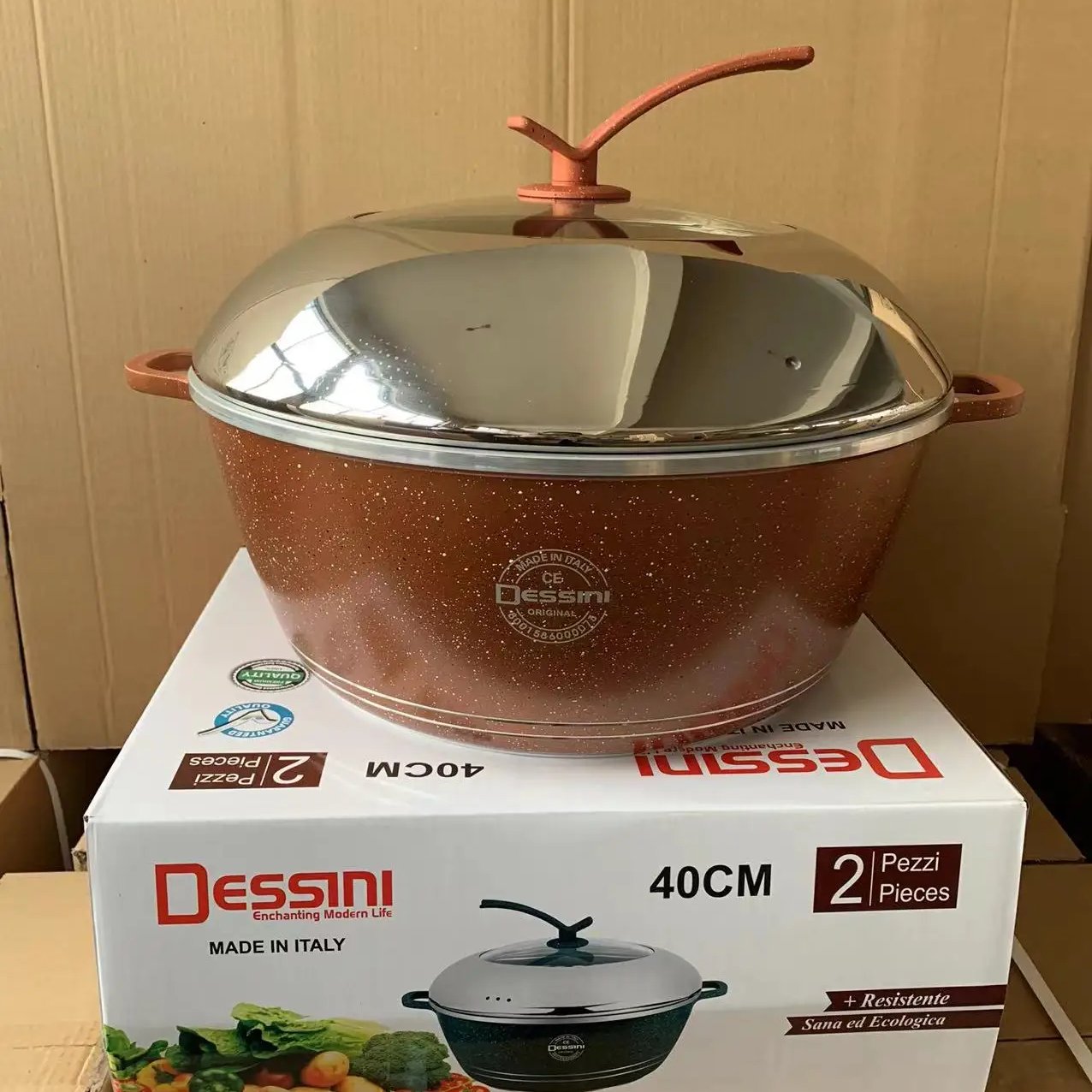 High quality Outdoor Cookware Cookware Sets 40cm aluminium Cooking Pot Set Non-Stick Cookware Granite 40cm soup pot
