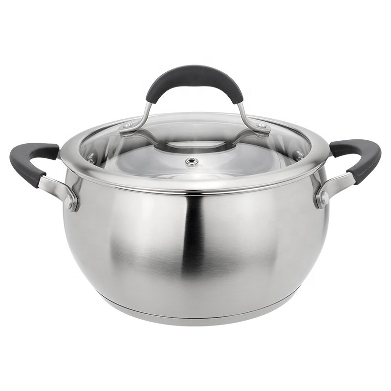 8pics wholesale kitchenware saucepan cooking pots sets casserole pots and pans stainless steel cookware set
