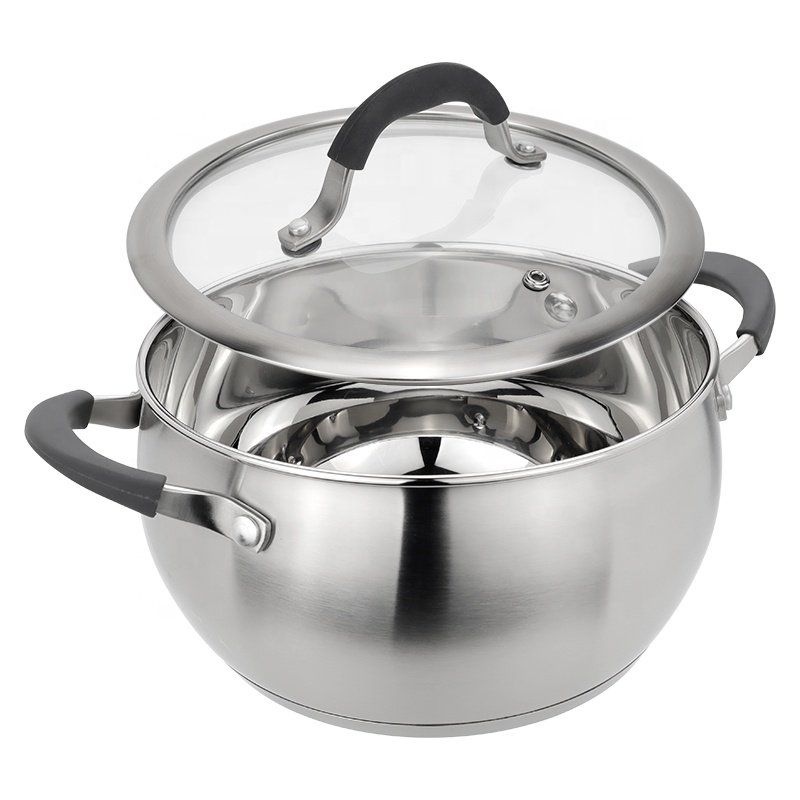 8pics wholesale kitchenware saucepan cooking pots sets casserole pots and pans stainless steel cookware set
