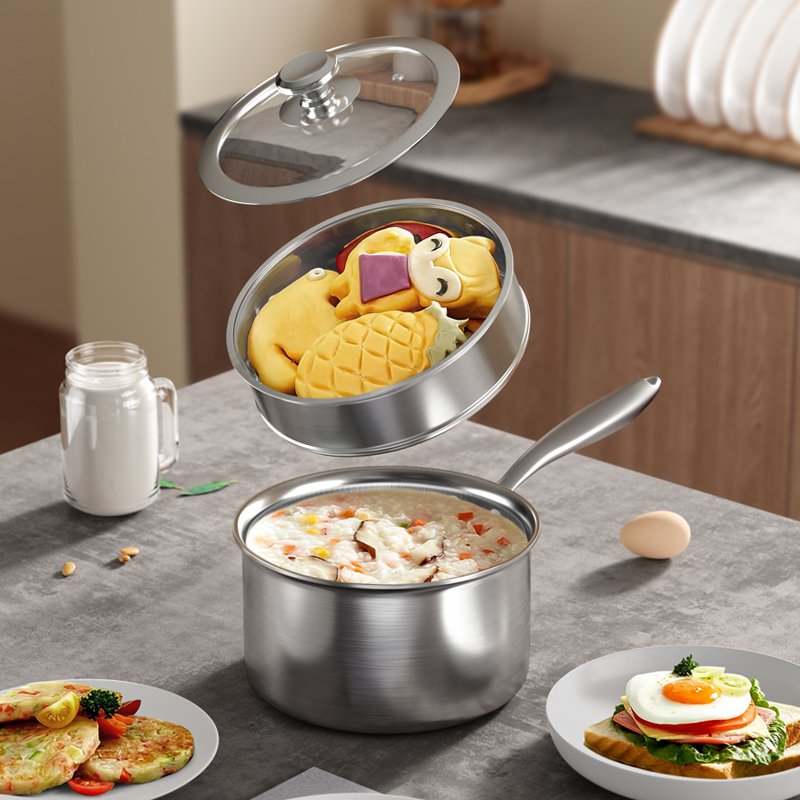 Customization 316 Stainless Steel Milk Pot Stock Pot Honeycomb Coating Cooking Pot Eco-friendly Cookware Sets Saucepan