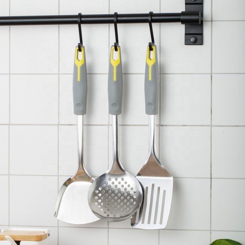 New Design Stainless Steel Kitchenware Set With PP Non-Slip Handle Safe