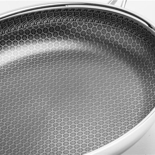 Outdoor Skillet Frying Pan 20cm/7.8'' Cookware 3ply Honeycomb Hexogan Non stick Stainless Steel Eggs Cooking Pan
