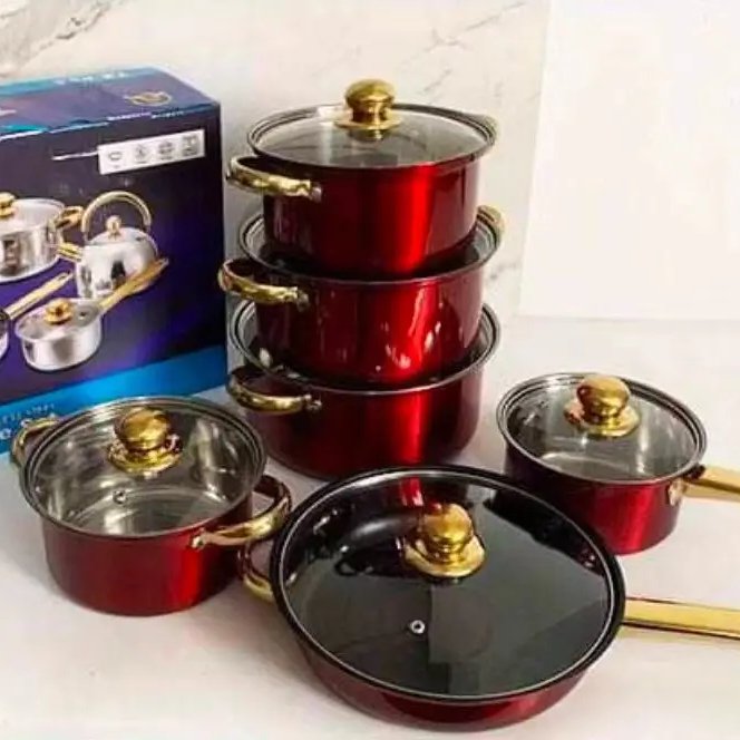 Home Party Stainless Steel Kitchenware Cookware Set Single Bottom Pot Set Soup Pot Milk Pot Cookware Sets