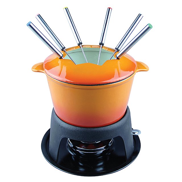 Kitchenware Sets Non Stick Enameled cast iron wok with Lid Pot Round Shape braise cast iron fondue set of cookware