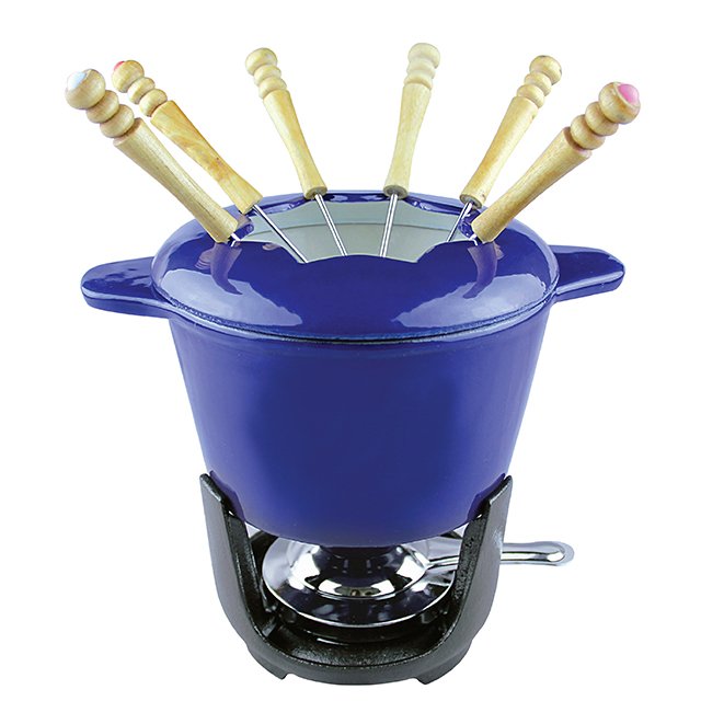 Kitchenware Sets Non Stick Enameled cast iron wok with Lid Pot Round Shape braise cast iron fondue set of cookware