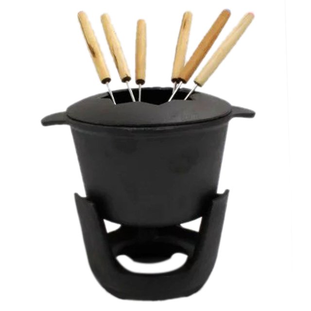 Kitchenware Sets Non Stick Enameled cast iron wok with Lid Pot Round Shape braise cast iron fondue set of cookware