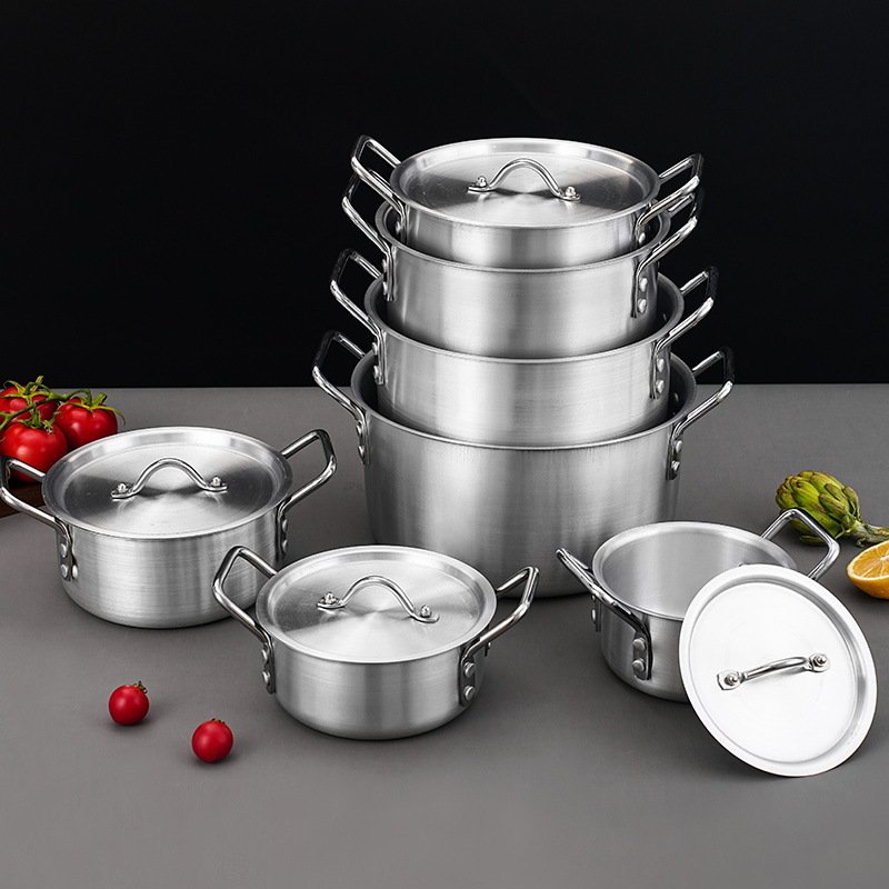 hot selling aluminium casserole set kitchen cooking pot set wholesale kitchenware soup pots nonstick cookware set