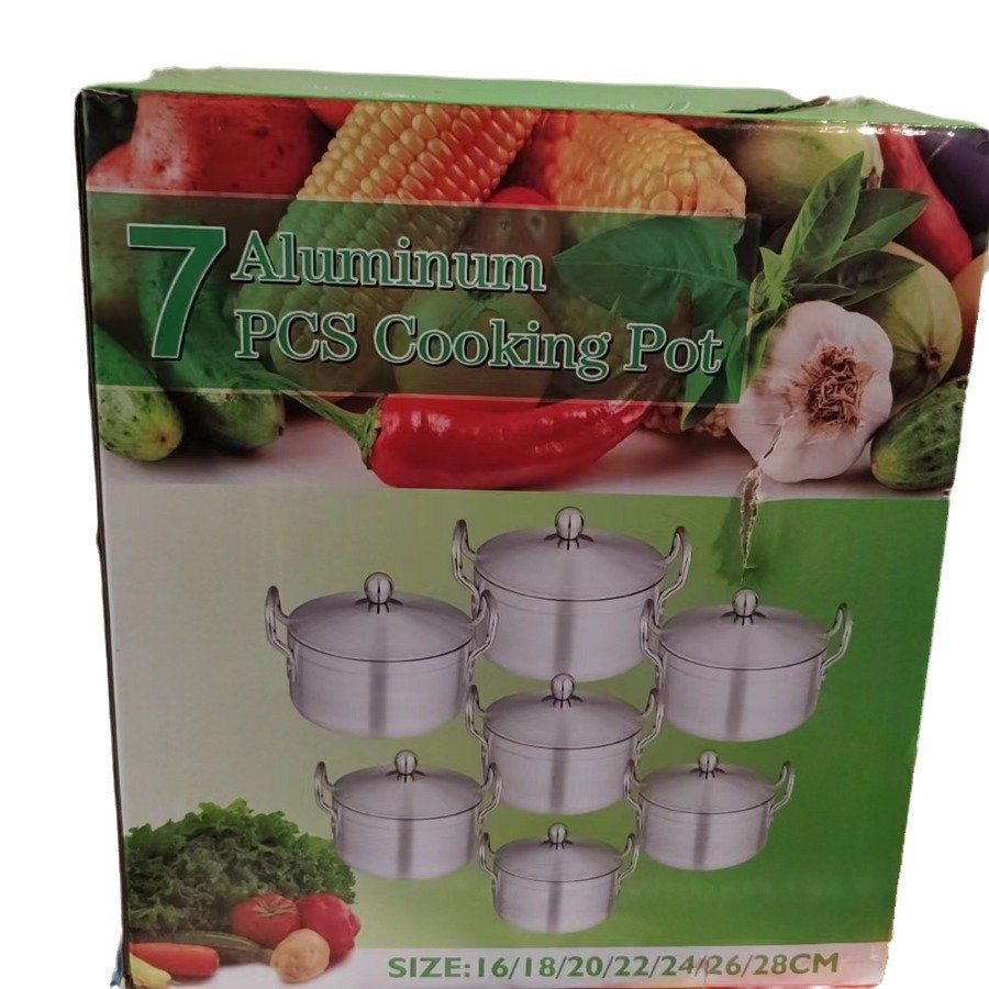 hot selling aluminium casserole set kitchen cooking pot set wholesale kitchenware soup pots nonstick cookware set