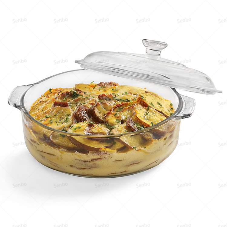 Large Capacity High Borosilicate Glassn Cooking Pot with Cover and Handle Cookware Sets