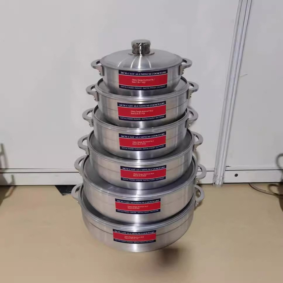 Factory Directly 6pcs set Soup Pot Home Use 19cm 24cm 26cm 30cm 33cm 36cm Kitchen Cookware Set