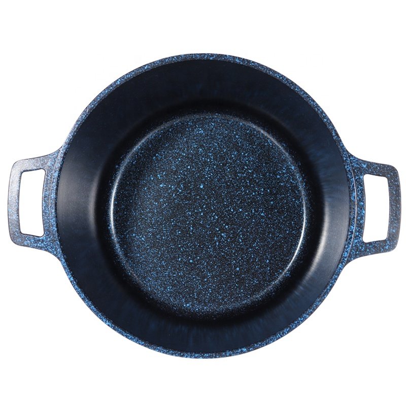 top seller expanding cookware 3pcs diecast aluminum nonstick marble coating cookware set casserole pot with steamer