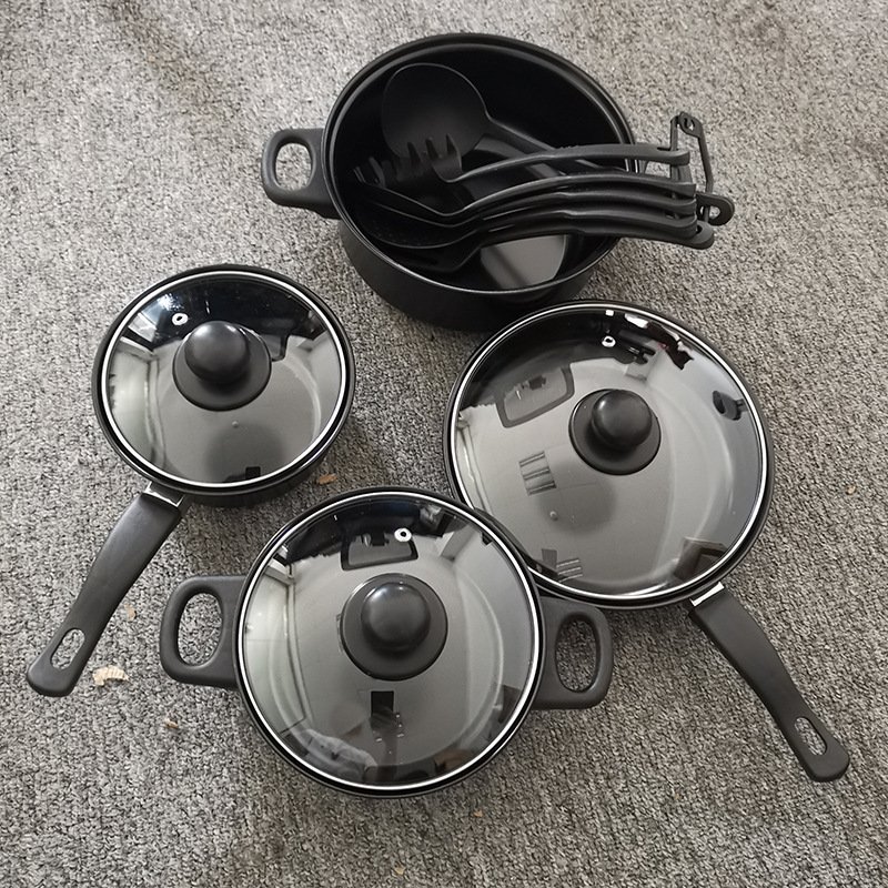Non-stick 13-Piece Kitchenware Set Saucepan Stock Pot Crock Pot Frying Pan Multi-Piece Kitchen Cookware Set