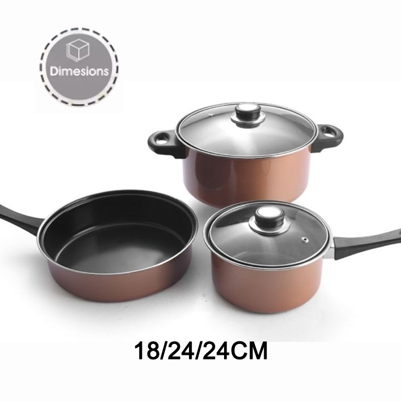 Wholesale factory direct sales high flat straight 8-piece set nonstick cookware set with glass cover