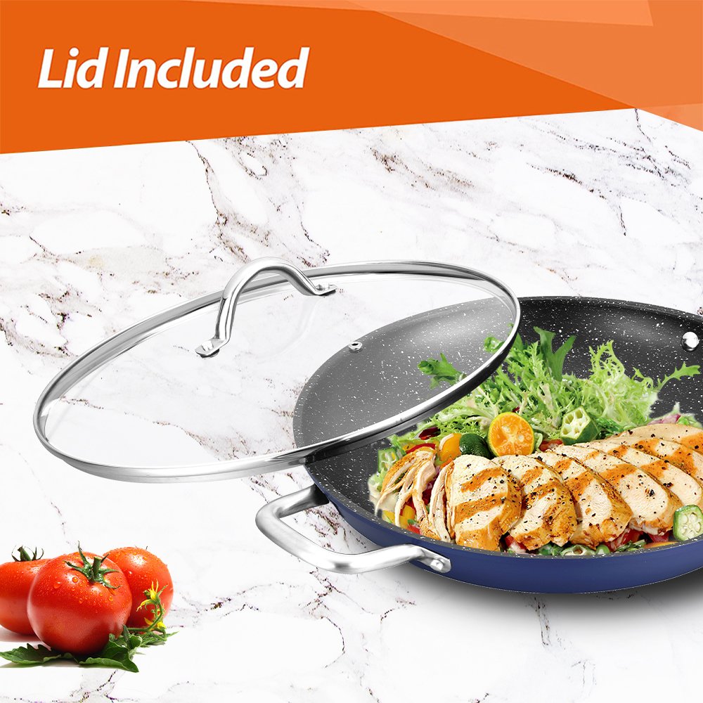 13.4 Inches Granite Cookware Set Steel Handle Frying Pan Non Stick Cooking Baking Pies