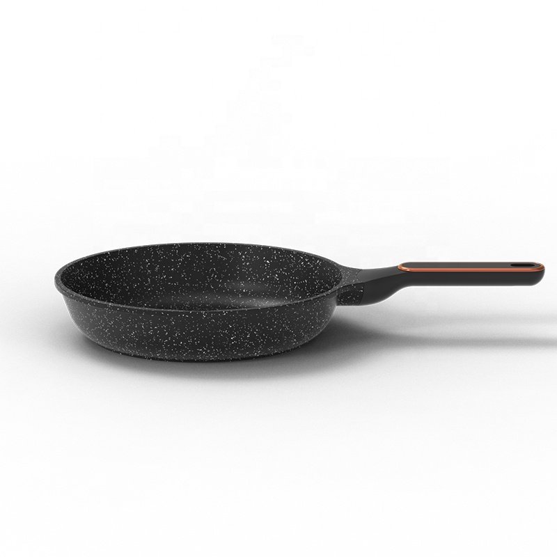 12pcs Black Marble Coating Cookware Set Best Selling Die Cast Aluminum Casseroles Pans Wok and Milk Pan