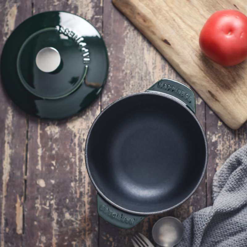 Low Price Promotion Cast Iron Enamel Soup Pot Modern Enamel Rice Pot Cookware Set Kitchen For Sale
