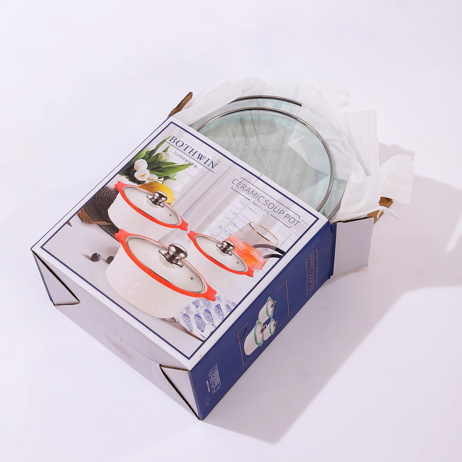 Wholesale restaurant cheap kitchen cookware set custom different size ceramic cooking pots