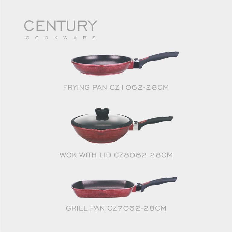 New Arrival Aluminum Die Casting Wok Set Non Stick Handle Deep Frying Pan Grill Pan Non-Stick Cookware Sets