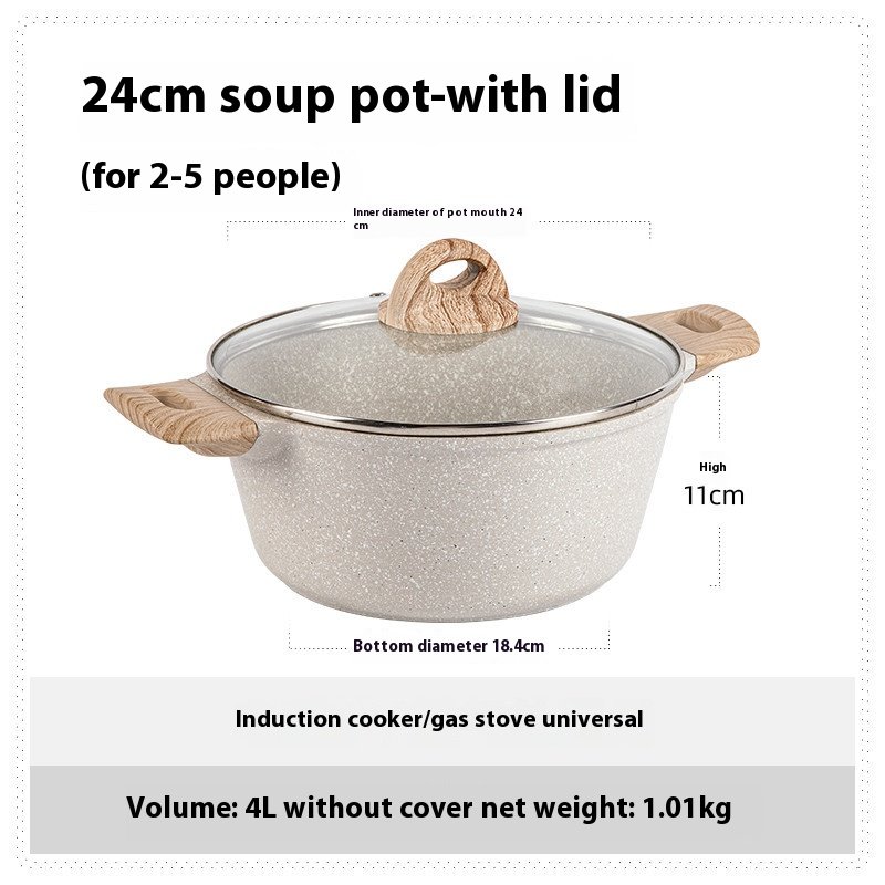 Nonstick Healthy Kitchen Cookware Set PFOA-Free Granite Stone Woks for Induction Cooking Pots and Pans Set
