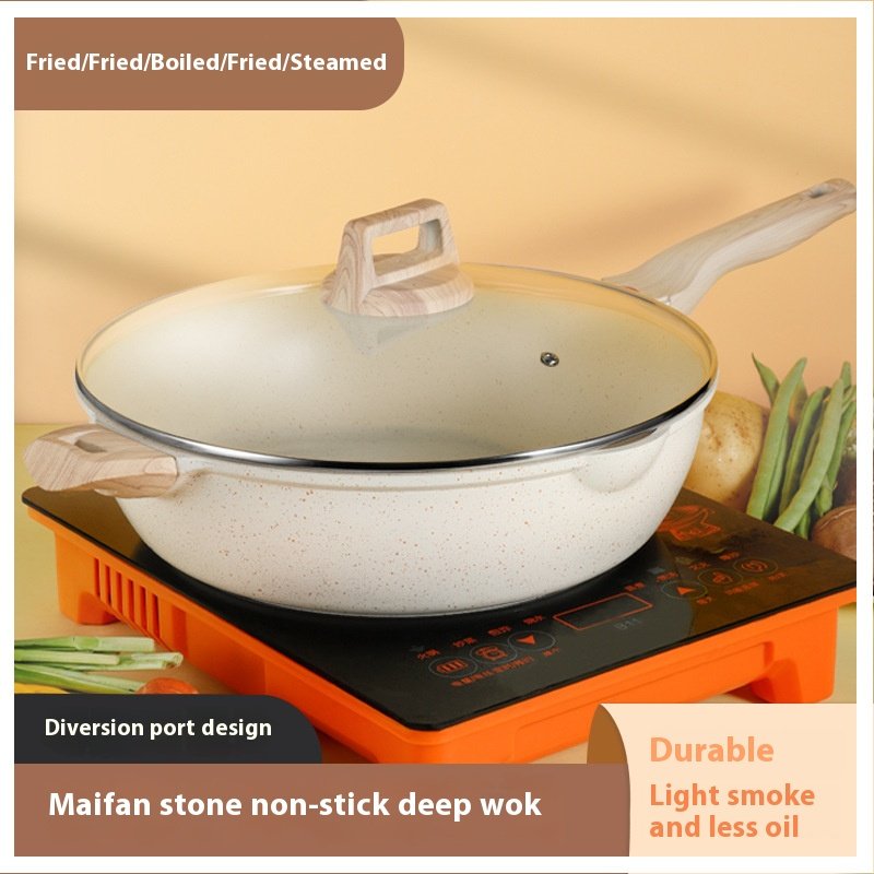 Nonstick Healthy Kitchen Cookware Set PFOA-Free Granite Stone Woks for Induction Cooking Pots and Pans Set