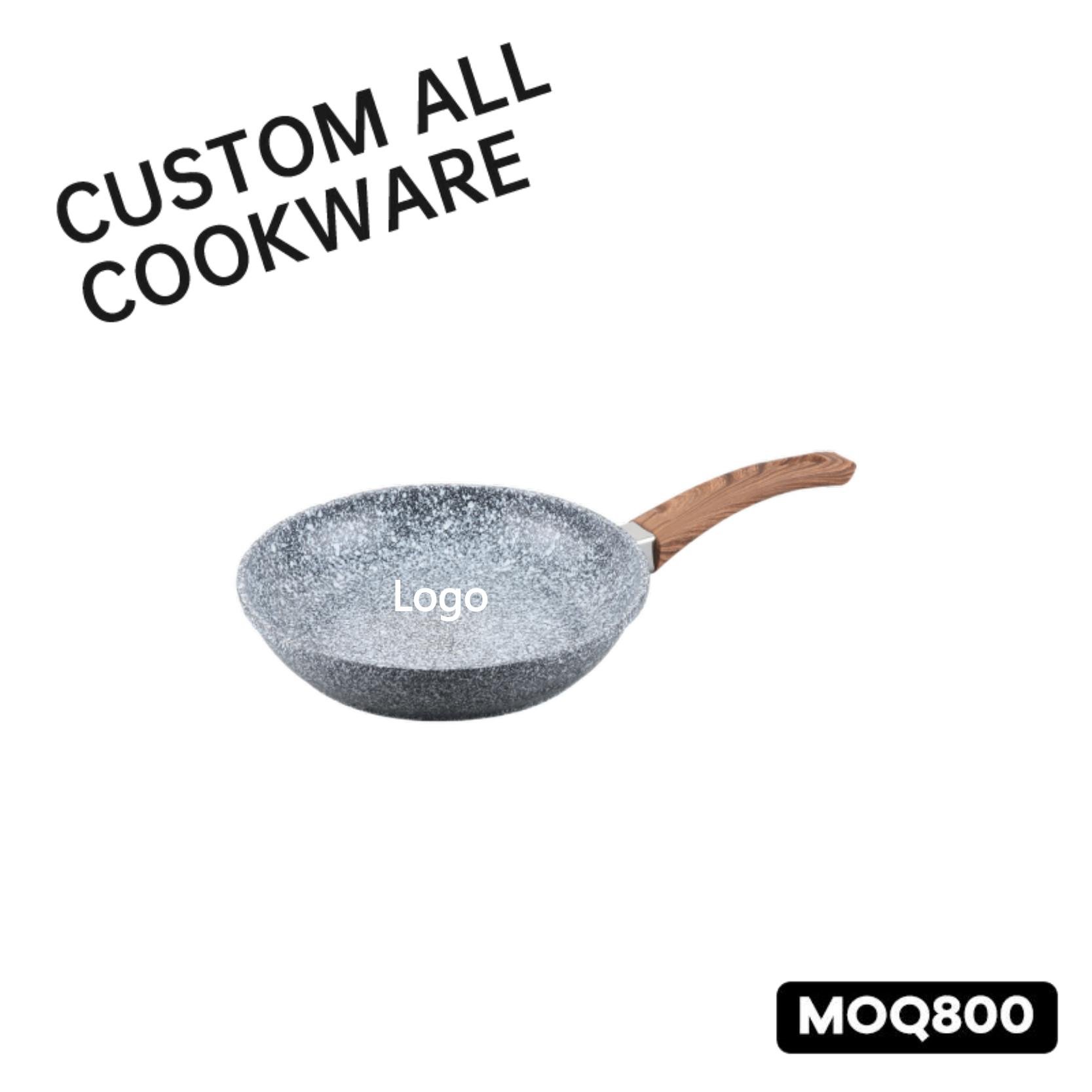 Hight quality granite kitchenware nonstick aluminium marble coating cooking pan/cookware set frying pan