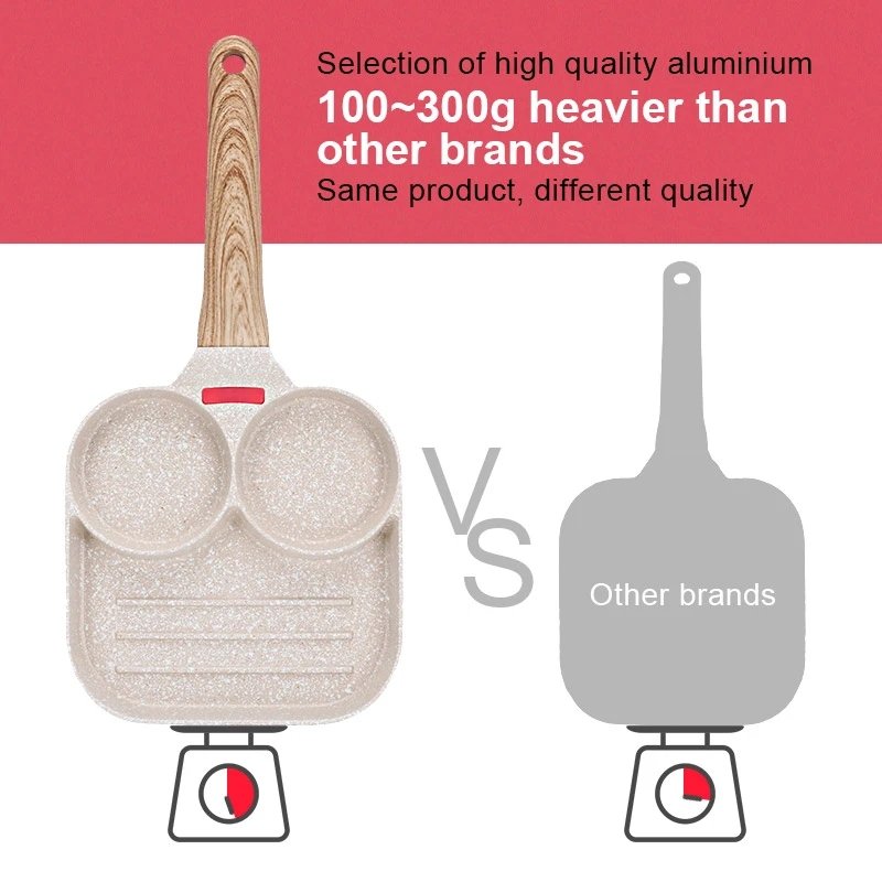 Hot Sale Maifan Stone Kitchen Cooking Non Stick Pans Aluminum Alloy Egg Frying Cookware