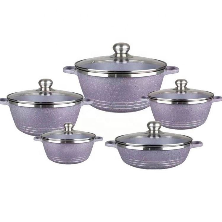 10 PCS Kitchenware Set Non Stick Cookware Kitchenware Customized Logo Non-stick Cookware Sets