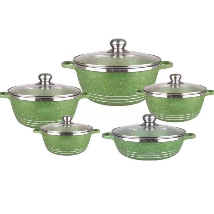 10 PCS Kitchenware Set Non Stick Cookware Kitchenware Customized Logo Non-stick Cookware Sets