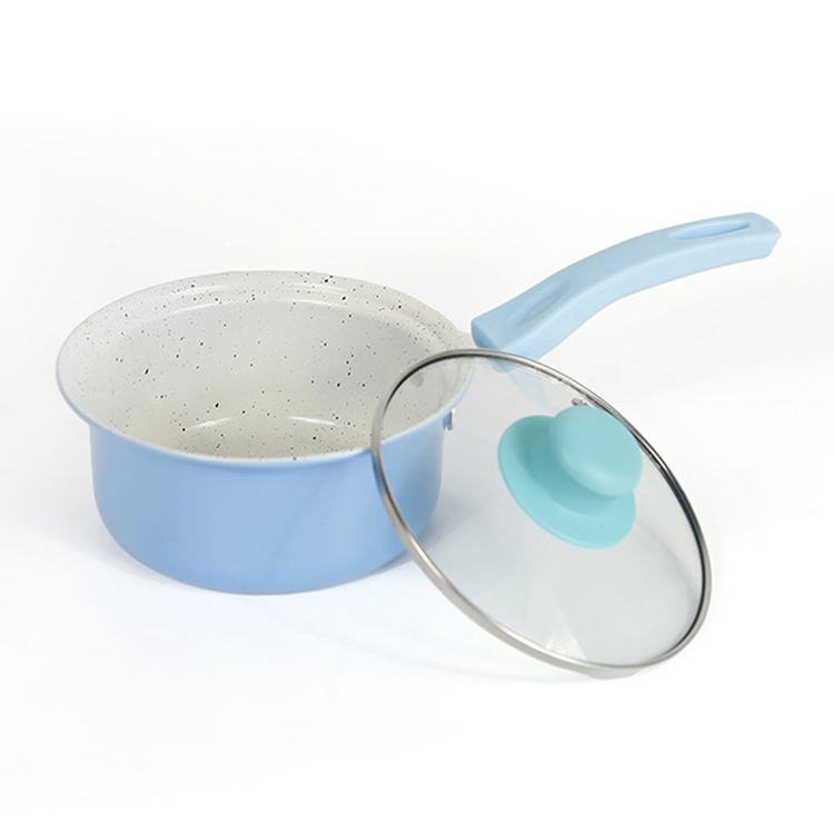 Non Stick Coated Cook Kitchenware Cooking Pot Marble Cookware Set