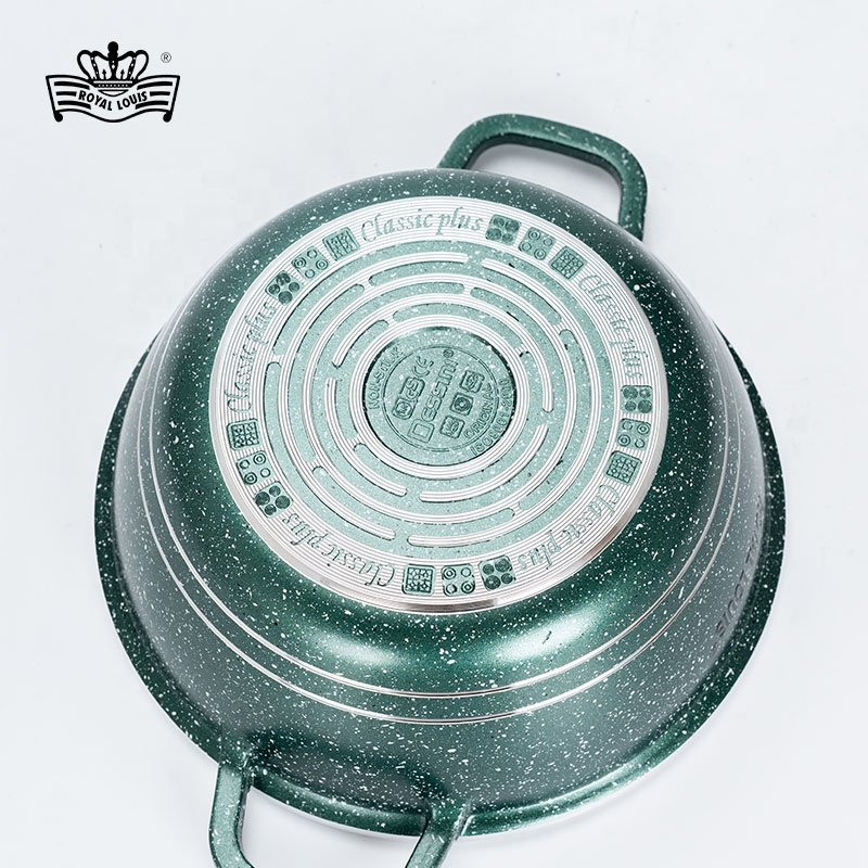 Hot Sale 23Pcs Non-Stick Cooking Pots Die-Cast Aluminum Marble Stone Cookware Sets Cooking Pot Set Nonstick Granite Cookware