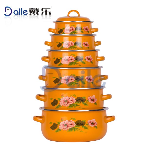 Enamel pot casseroles home kitchen cookware antiaanbaklaag kookgerei enamel casseroles set
