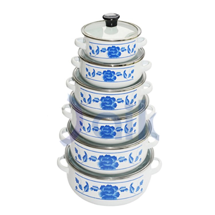 Enamel pot casseroles home kitchen cookware antiaanbaklaag kookgerei enamel casseroles set