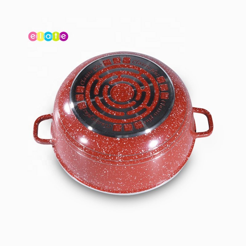OEM Non Stick Coating Casting Aluminum Cooking Pot Set Marble Cookware Utensils Set Kitchen