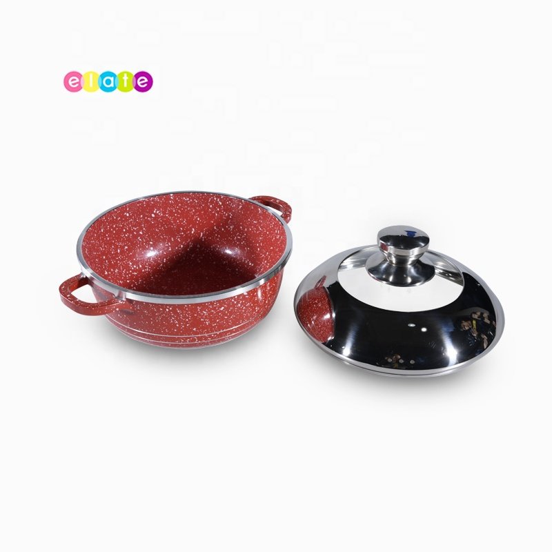OEM Non Stick Coating Casting Aluminum Cooking Pot Set Marble Cookware Utensils Set Kitchen