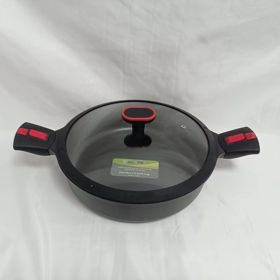 New detachable handle die cast aluminum cookware set
